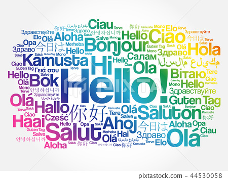 No matter the language, Hello is always friendly